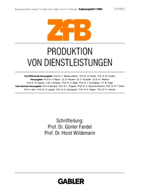 预订 Produktion Von Dienstleistungen: 9783409126434