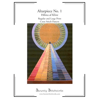 预订 Altarpiece No. 1 Cross Stitch Pattern - Hilma af Klint: Regular and Large Print Chart: 9798326451507