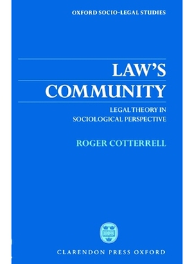 预订 Law’s Community: Legal Theory in Sociological Perspective 法律社区：社会学视角下的法律理论: 9780198264903
