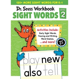Grade Dr. Workbook Level Sight 120 1st Games Kindergarten Words and Seuss 预订 for