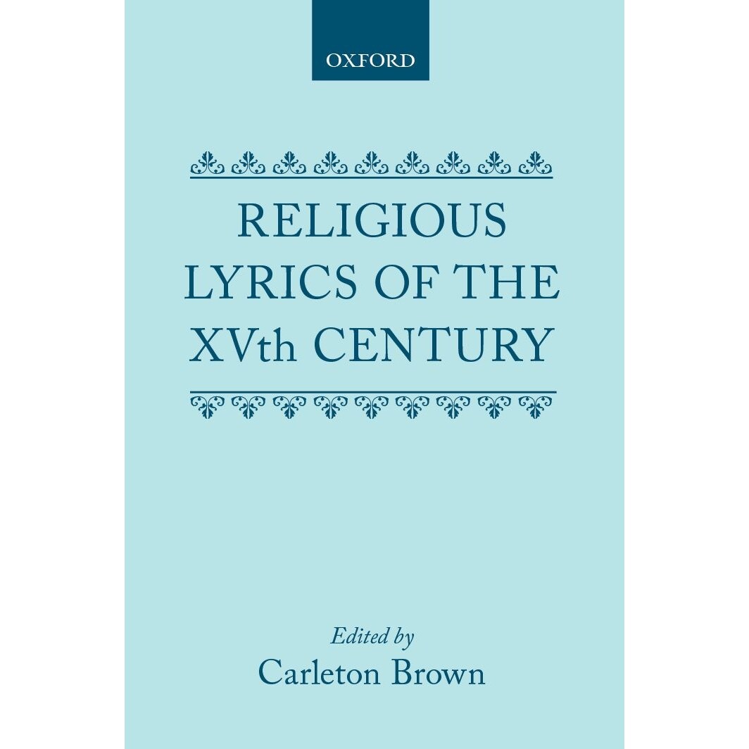 预订 Religious Lyrics of the Fifteenth Century 十五世纪的宗教歌词: 9780198113119