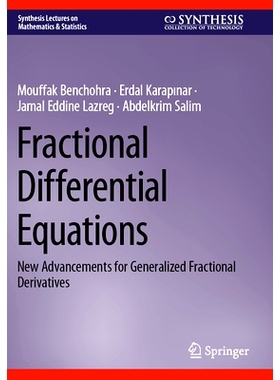 预订 Fractional Differential Equations: New Advancements for Generalized Fractional Derivatives 分数阶微分方程：广义分数