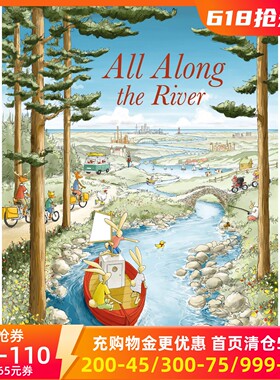 寻找黄色小鸭 Magnus Weightman 精装绘本 All Along the River 英文原版