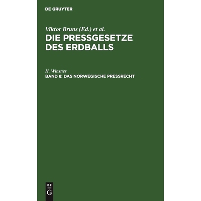 预订 Das norwegische Preßrecht: 9783112455616
