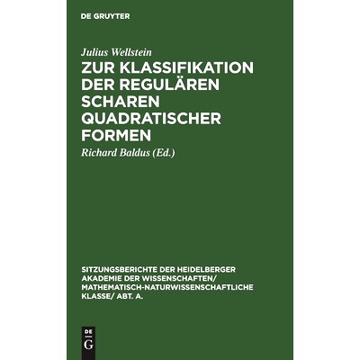预订 Zur Klassifikation der regulären Scharen quadratischer Formen: 9783111282794