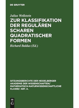 预订 Zur Klassifikation der regulären Scharen quadratischer Formen: 9783111282794