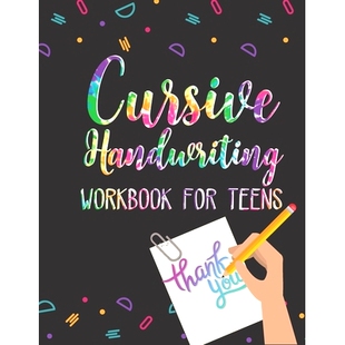 Workbook Lette Alphabet Practice Cursive Handwriting Tracing Teens for with 预订 Learn Sheets Writing