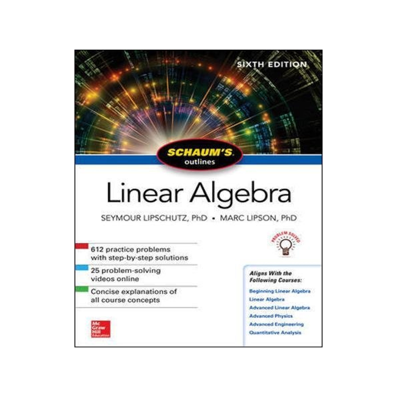 预订 英文原版 线性代数,第6版 Schaum's Outline of Linear Algebra, Sixth Edition