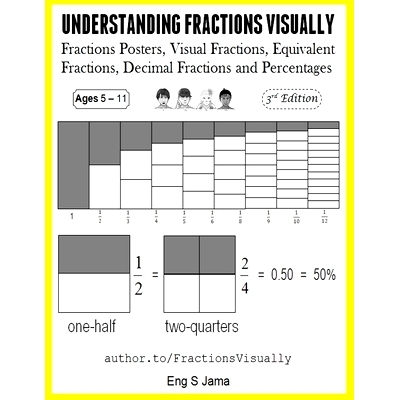 预订 Understanding Fractions Visually: Fractions Posters, Visual Fractions, Equivalent Fractions, Decimal Fractions and
