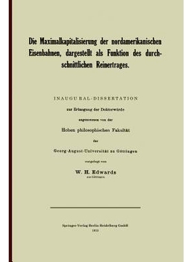 预订 Die Maximalkapitalisierung der nordamerikanischen Eisenbahnen, dargestellt als Funktion des durchschnittlichen Rein