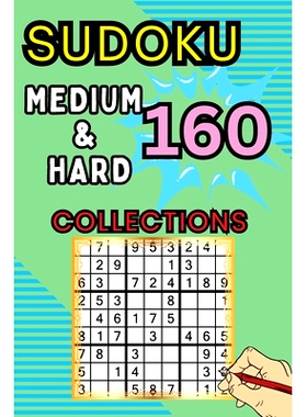 预订 160 Medium & Hard Sudoku Collections: Sudoku Book for Adults, Teens & Seniors, Puzzles with Detailed Step-by-step f