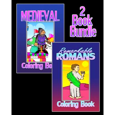 预订 Medieval Coloring Book & Remarkable Romans Coloring Book (2 Book Bundle): 9781522726890