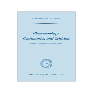 预订 Phenomenology: Continuation and Criticism
