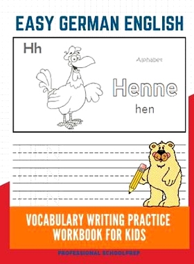 预订 Easy German English Vocabulary Writing Practice Workbook for Kids: Fun Big Flashcards Basic Words for Children to L