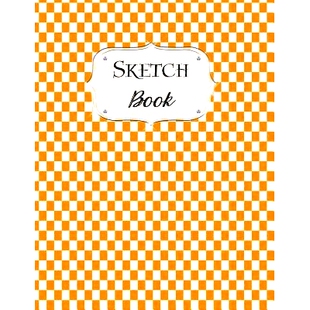 预订 Sketch Book: Checkered Sketchbook Scetchpad for Drawing or Doodling Notebook Pad for Creative Artists Orange White: