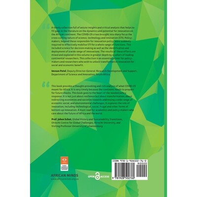 预订 Transformative Innovation in Times of Change: Lessons for Africa from the 2020 Global Pandemic 9781928502760