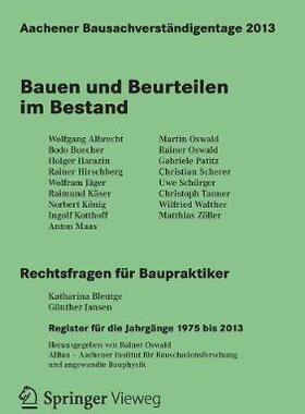 预订 Aachener Bausachverständigentage 2013