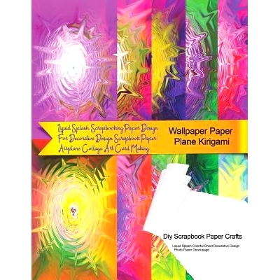 预订 Wallpaper Paper Plane Kirigami Diy Scrapbook Paper Crafts Liquid Splash Colorful Sheet Decorative Design Photo Pape