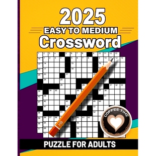 Senior and For 2025 Easy Adults Crossword Medium Teens 预订 Puzzle Puzzles Book