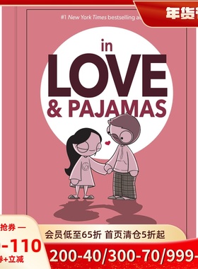 英文原版 恋爱与睡衣 情侣漫画 Catana Chetwynd 爱的小时刻 礼品书 In Love & Pajamas 含贴纸 Little Moments of Love