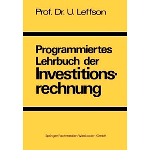 Investitionsrechnung 预订 der Lehrbuch 9783322965813 Programmiertes