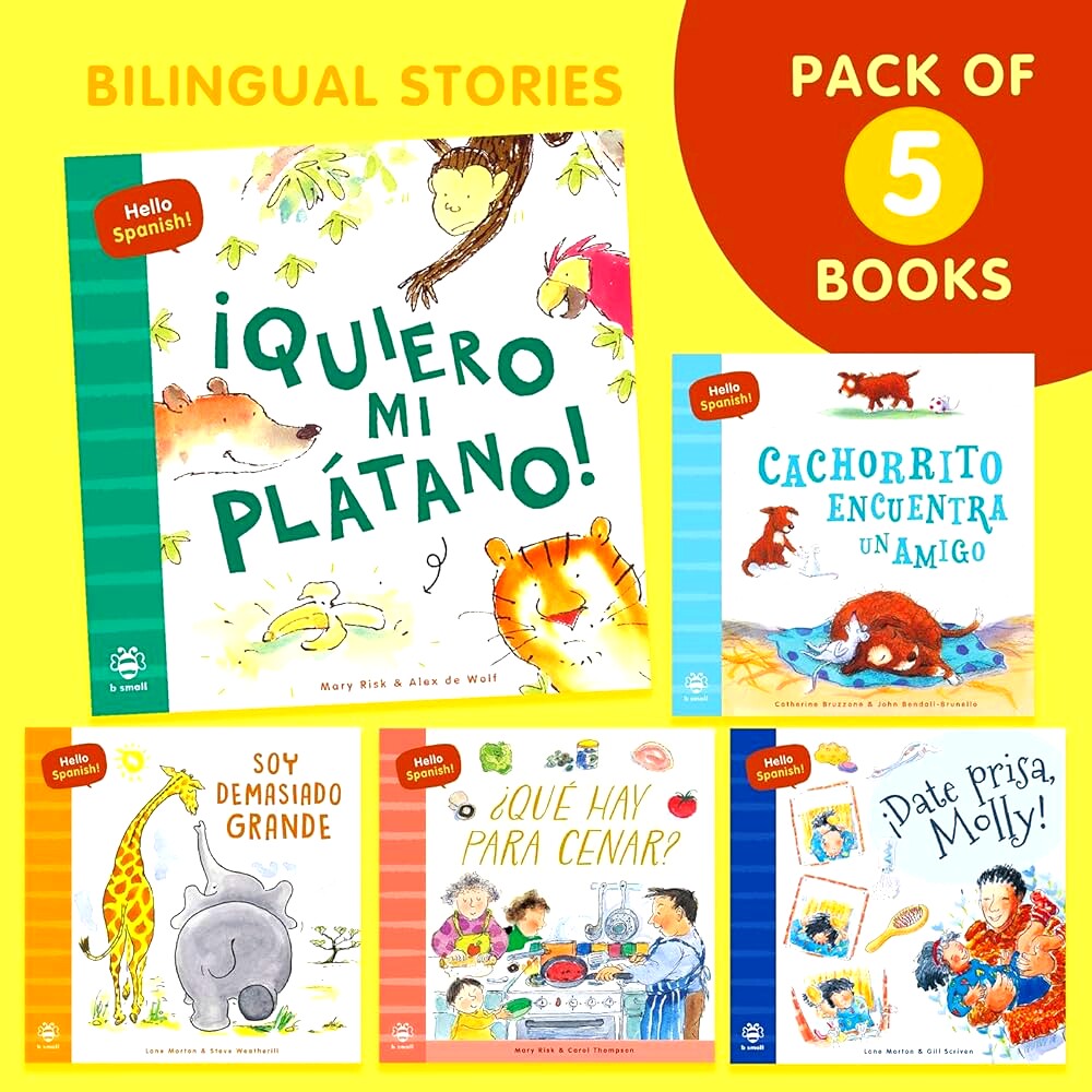 现货 学西班牙语绘本套装 英西双语教育 含音频二维码 英文原版 Hello Spanish! Story Pack: Bilingual Spanish-English Edition