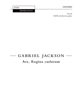 预订 Ave, Regina caelorum 天后颂：SATB与电吉他合奏: 9780193375734