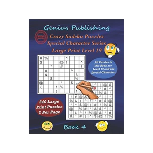 [预订]Crazy Sudoku Puzzles - Special Character Series - Book 4: 240 Large Print Level 19 Very Hard Puzzles 9798420471043