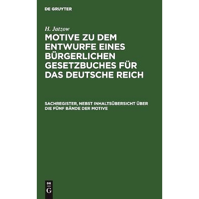 预订 Sachregister, nebst Inhaltsübersicht über die fünf Bände der Motive: 9783111283210
