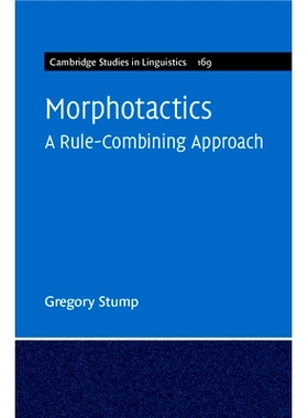 预订 Morphotactics: A Rule-Combining Approach 形态学：规则组合方法: 9781009168199