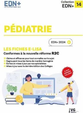 预订 Pédiatrie : les fiches e-Lisa : conformes à la nouvelle réforme R2C, EDN+ 2024