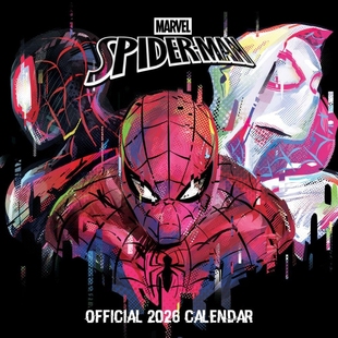 含海报 纵横宇宙 Calendar Official 蜘蛛侠 2026年官方方形挂历 Spider 进口日历 英文原版 Square 现货 漫画周边 Man 漫威