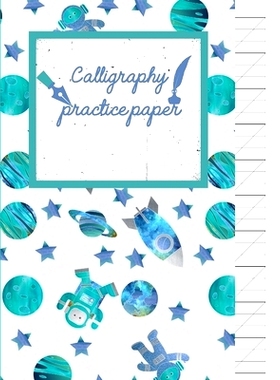 预订 Calligraphy Practice paper: Gifts for space lovers; cute & elegant Lavender In space Adventures hand writing workbo