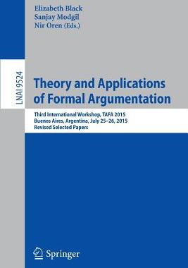预订 Theory and Applications of Formal Argumentation
