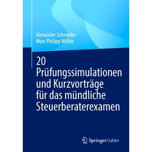 预订 20 Prüfungssimulationen und Kurzvorträge für das mündliche Steuerberaterexamen: 9783658416157