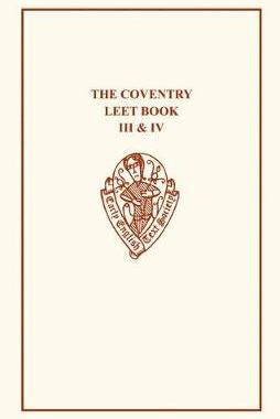 【预订】Coventry Leet Book III & IV