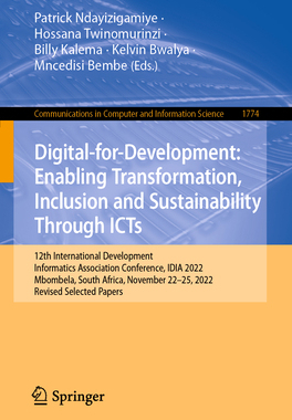 [预订]Digital-for-Development: Enabling Transformation, Inclusion and Sustainability Through ICTs