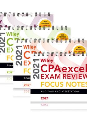 【预订】Wiley Cpaexcel Exam Review 2021 Focus Notes: Complete Set 9781119761556
