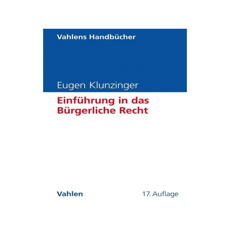 德文原版民法概论Klunzinger