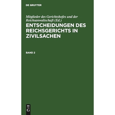 预订 Entsch. Reichsger. Zivilsachen Bd. 2 Ergz0: 9783112600436