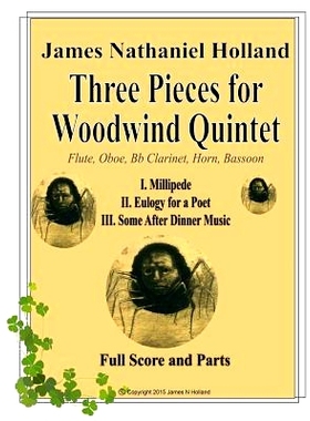 预订 Three Pieces for Woodwind Quintet: Full Score and Parts: 9781517481759