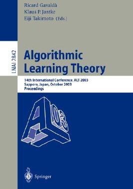 【预订】Algorithmic Learning Theory
