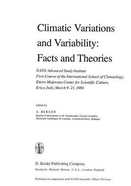 预订 Climatic Variations and Variability: Facts and Theories