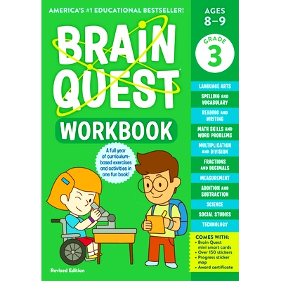 预订 Brain Quest Workbook: 3rd Grade Revised Edition: 9781523517374