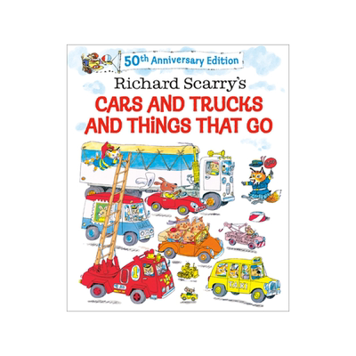 斯凯瑞 忙忙碌碌镇 50周年纪念版 精装 含海报和手稿 英文原版 Richard Scarry's Cars and Trucks and Things That Go