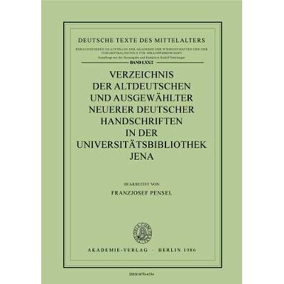 预订 Universitätsbibliothek Jena: 9783050001722