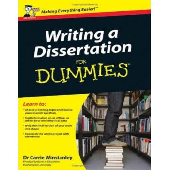 【预售】Writing A Dissertation For Dummies