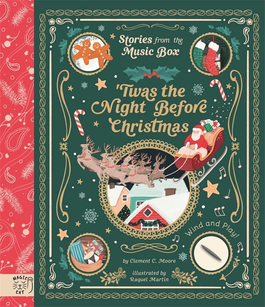 音乐盒故事书 圣诞前夜 可发声绘本 儿童圣诞礼物 英文原版  Twas the Night Before Christmas: Wind and Play!