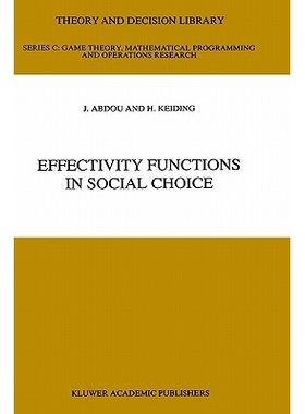 预订 Effectivity Functions in Social Choice: 9780792311478