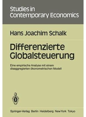 预订 Differenzierte Globalsteuerung: Eine empirische Analyse mit einem disaggregierten ökonometrischen Modell: 97835401